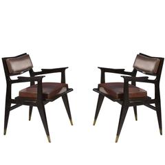 Raphael Raffel Pair of Stamped Chairs, 1955-1960 3