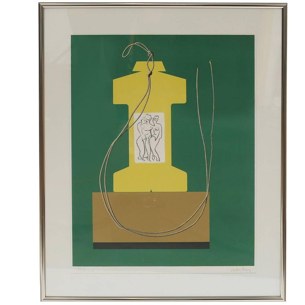 Man Ray Low Edition Signed Color Lithograph