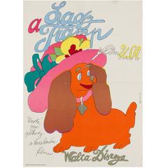 Lady and the Tramp Original Czech Film Poster, Stanislav Duda, 1974 1