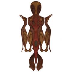 John Hoover "Volcano Woman I" Triptych, 1990 1