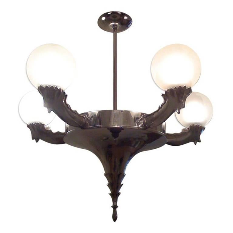 Austrian Secessionist Chandelier For Sale