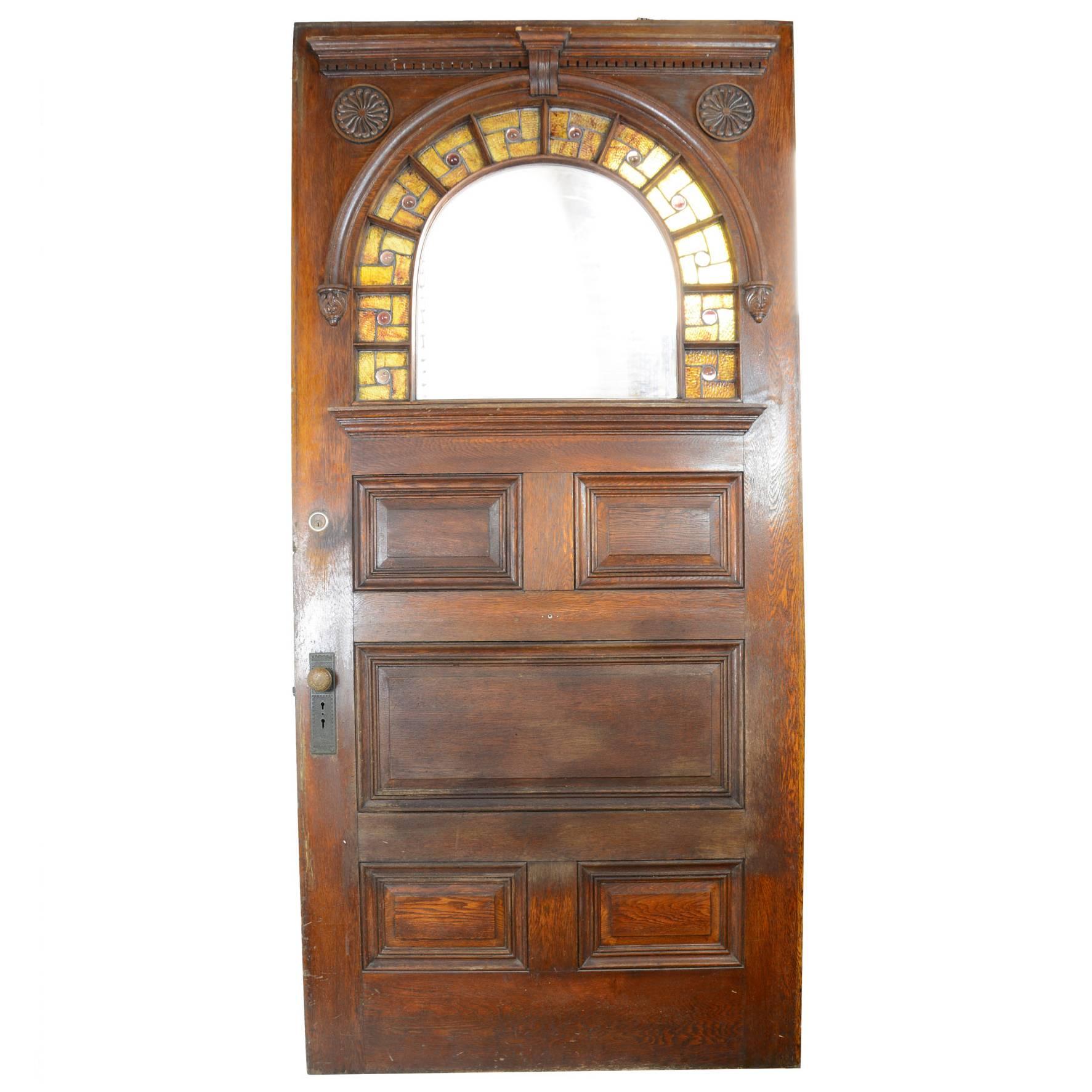 Oak Entry Door with Glass