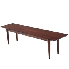 Rare Early Walnut Bench or Coffee Table by Risom