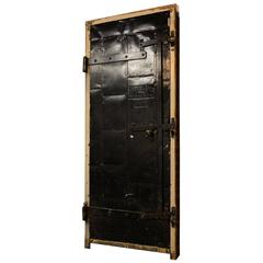 Authentic Stremel Bros. Metal-Clad 1920s Fire Door with Frame