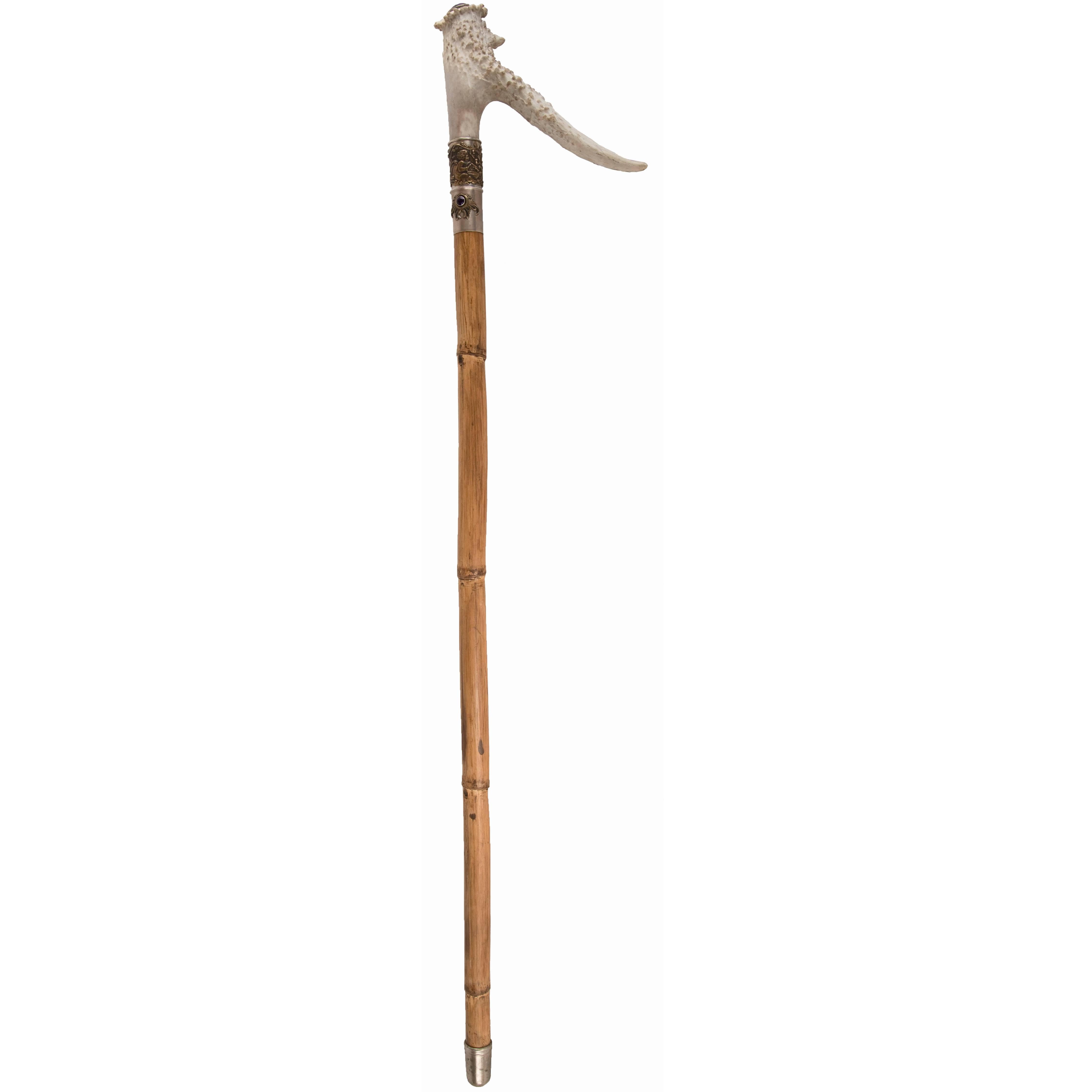 Bespoke Antler and Bamboo Sword-Cane