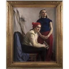 "Athletes" Painting by Mikhail Devyatov, 1953 10