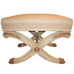 Pair of Maison Jansen Style X-Form Benches or Footstools 7
