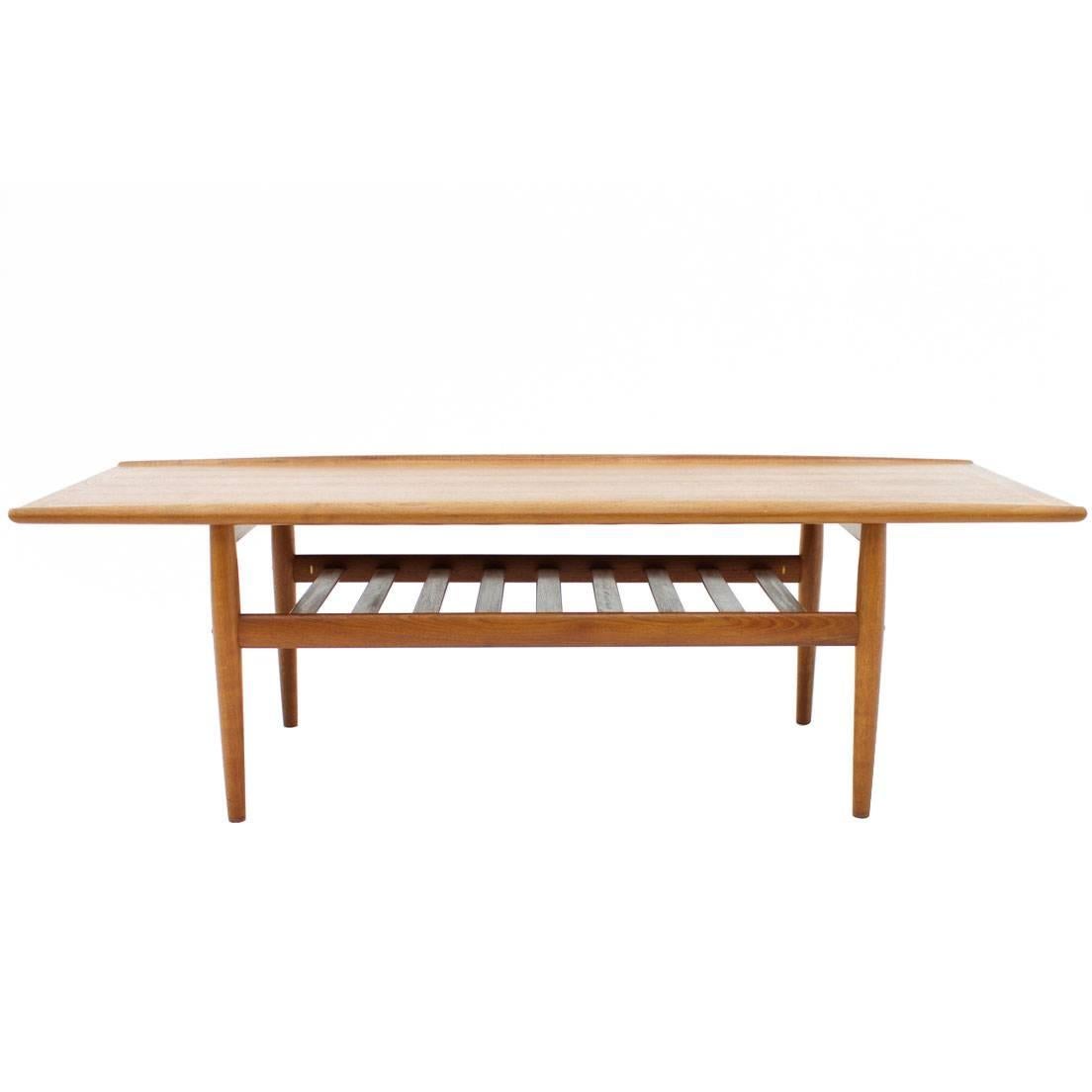 Large Teak Coffee Table by Grete Jalk, Denmark For Sale