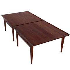 Pair of John Stuart Teak Square Top Coffee Side Tables by Finn Juhl 11