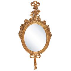 French Style Oval Gilt Mirror
