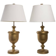 Brass Urn-Shaped Table Lamps by Chapman