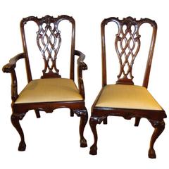 Set of Eight Chippendale Style Dining Chairs 6
