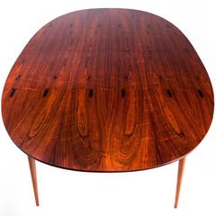 Large Rosewood Super Ellipse Table by Piet Hein & Bruno Mathsson