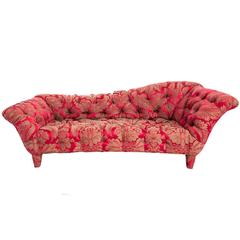 Tufted Damask Victorian Style Sofa