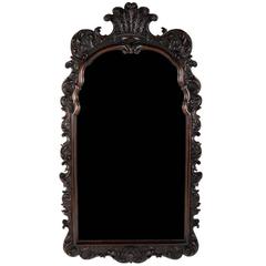 Antique Carved Mahogany Framed Mirror Circa 1880