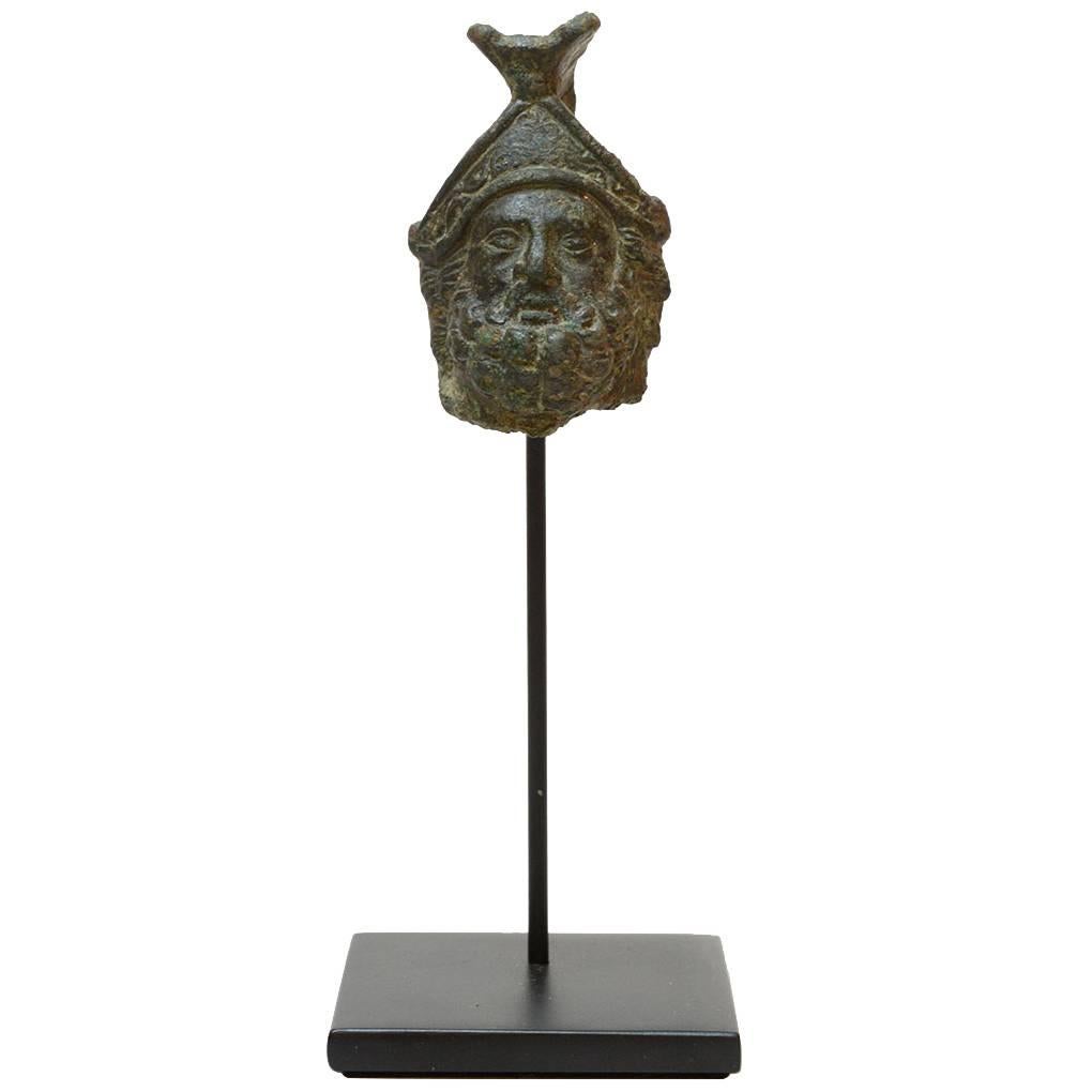 Roman Bronze Bust of Mars For Sale