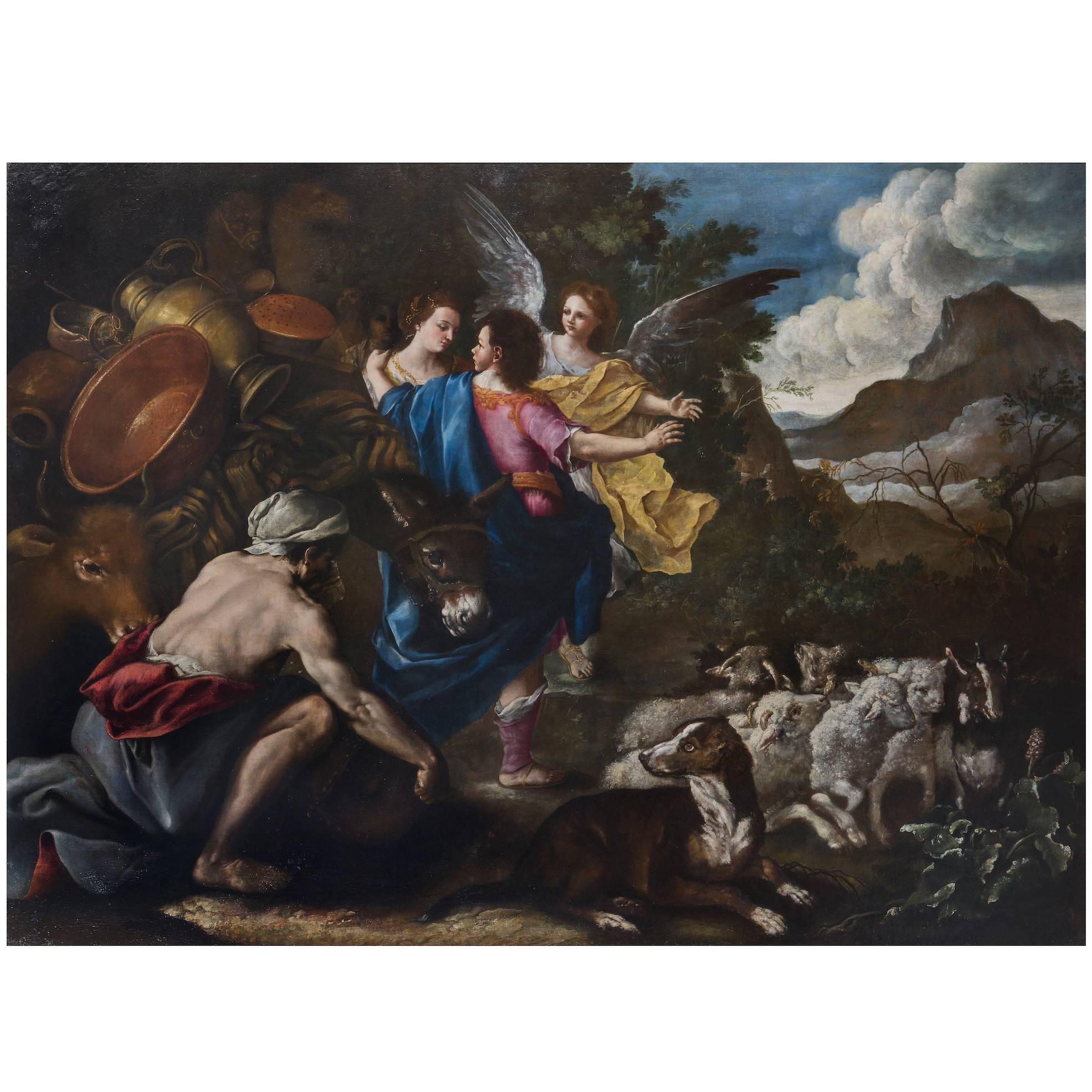 Domenico Guidobono, "the Journey of Rachel and Jacob" For Sale
