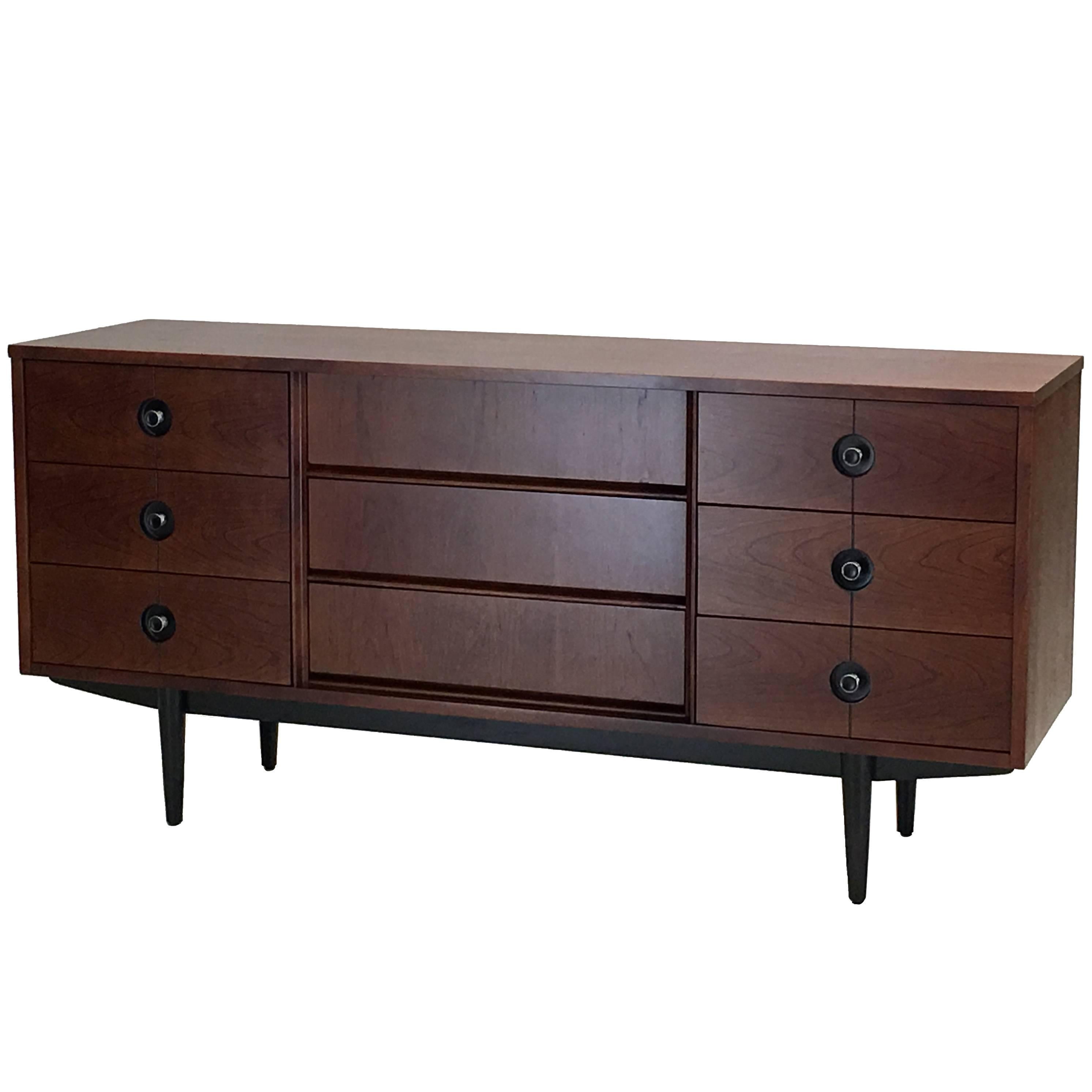 Triple Dresser by Stanley Distinctive Furniture the Finnline Series in Cherry