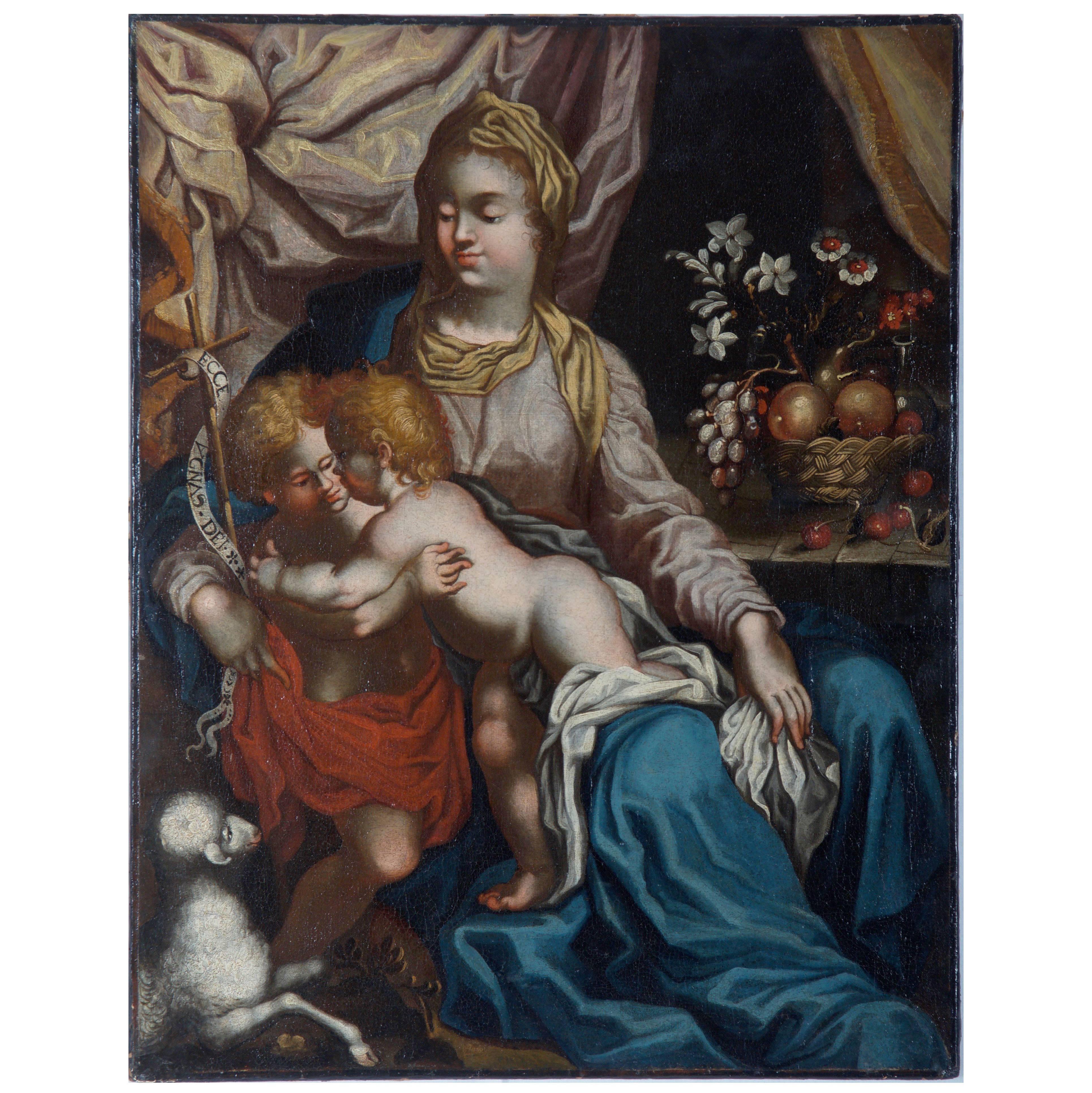 Mary with Jesus and John the Baptist For Sale