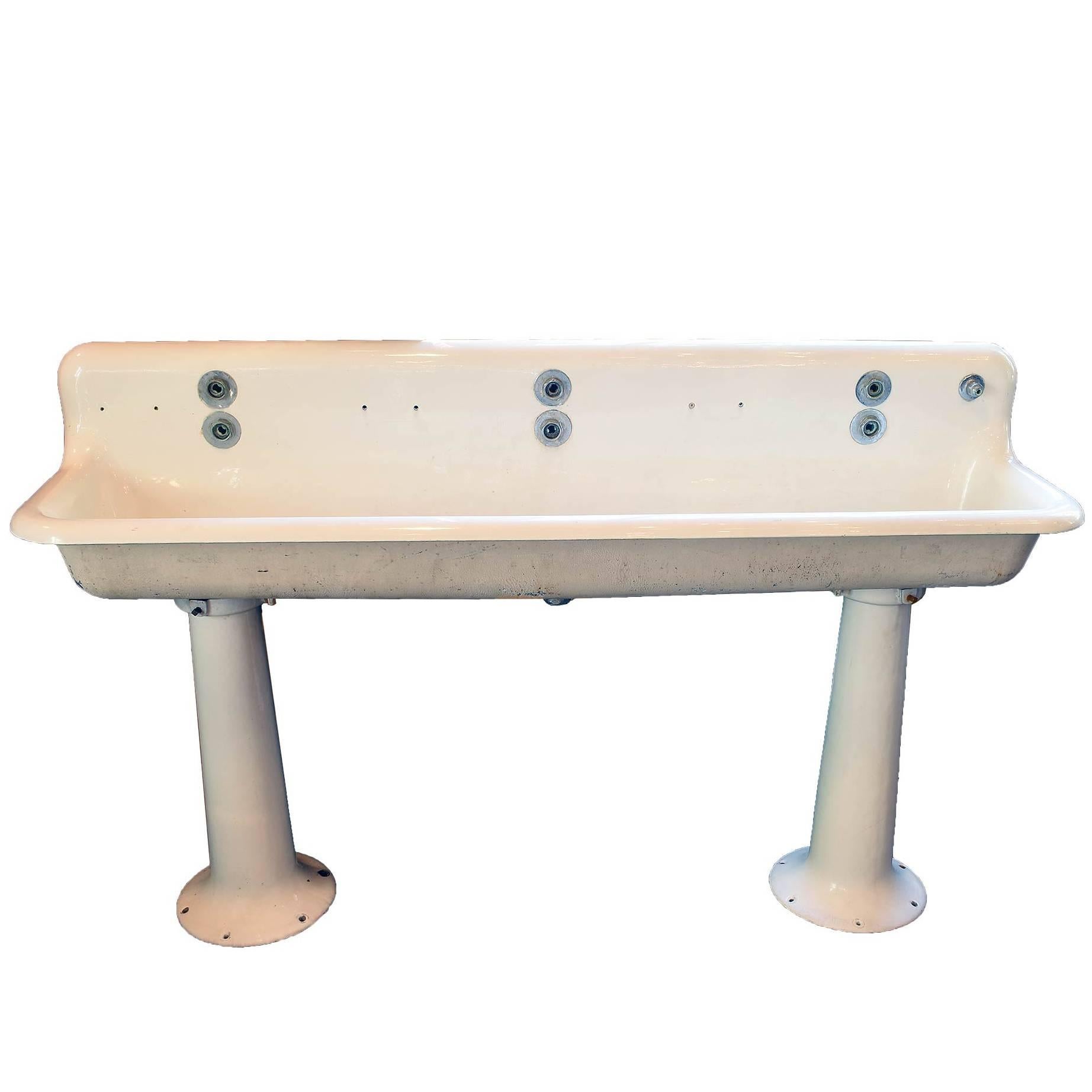 6' American Standard Porcelain Sink with Pedestals