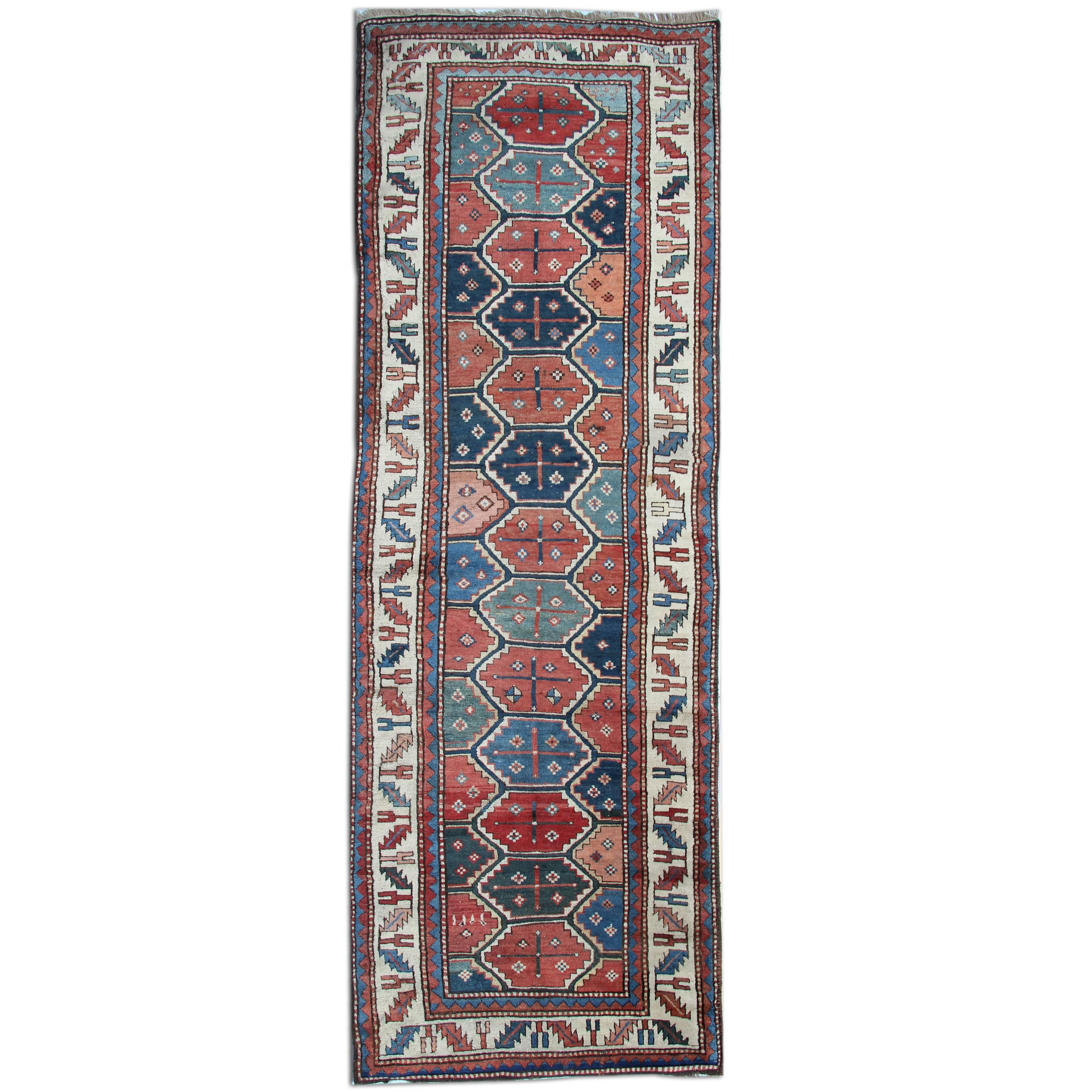 Antique Rugs Caucasian Carpet Runner Kurdish Runner