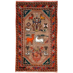 Tapis pictural persan vintage de Tabriz