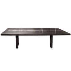 Hephaestus II Thrown Metal & Graphite Dining Table, Customizable Steel Legs 7