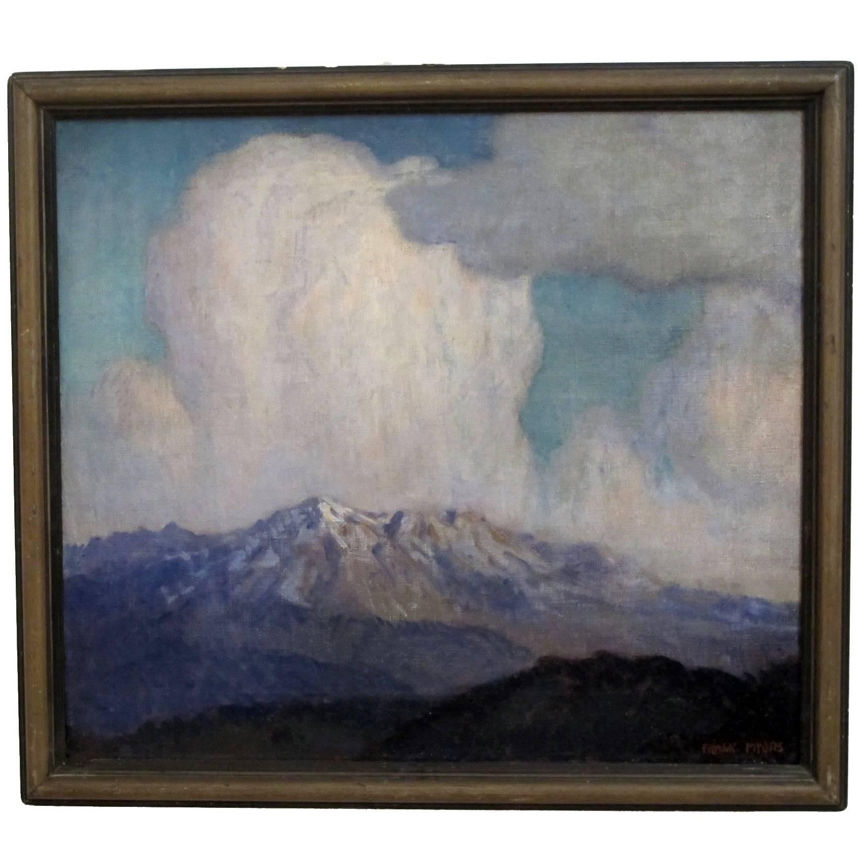 Mountain Landscape Painting by Frank Myers For Sale