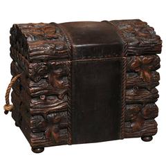Wood Carved Black Forest Trunk or Box