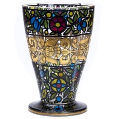 Antique Bohemian Glass Vase Julius Mulhaus & Co Haida, circa 1915