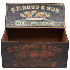 Antique C.D. Boss & Son Biscuit Box