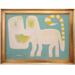 Oil on Canvas "Liger" by Czech Artist, Zdenek Macku