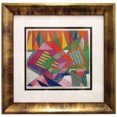 Gouache on Paper Geometric Abstract by Rolph Scarlett 8