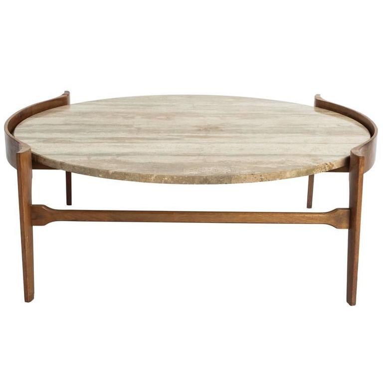 Travertine Coffee Table at 1stDibs