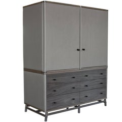 Lambert Armoire in Grey Walnut - handcrafted by Richard Wrightman Design