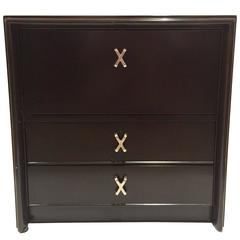 Pair of Espresso Mahogany Nightstands by Paul Frankl 1