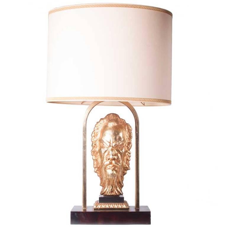 1960s Brass Table Lamp in Style of Maison Jansen