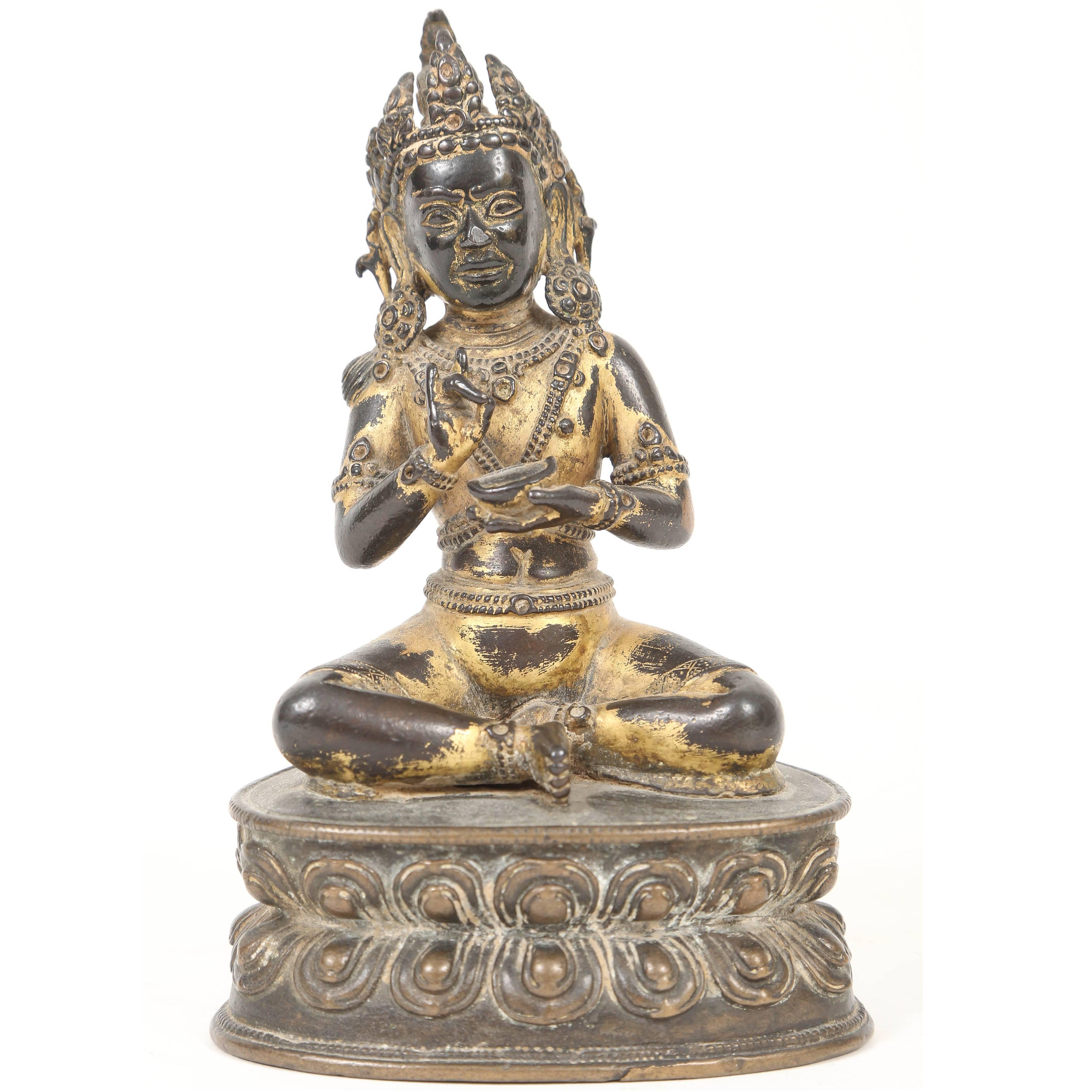 Gilt Bronze Figure of the Buddha Amitayus, Tibet, 16th-17th Century