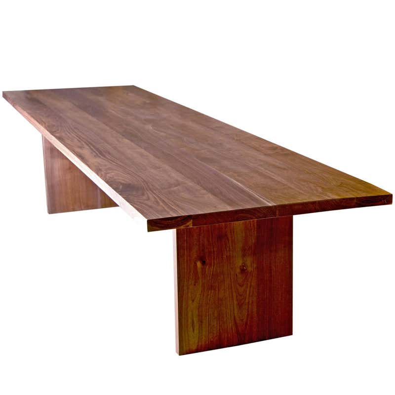 Shimna Hardwood Black Walnut Communal Farmhouse Table For Sale at ...