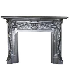 Spectacular Reclaimed Antique Late Victorian Cast Iron Rococo Chimneypiece 3