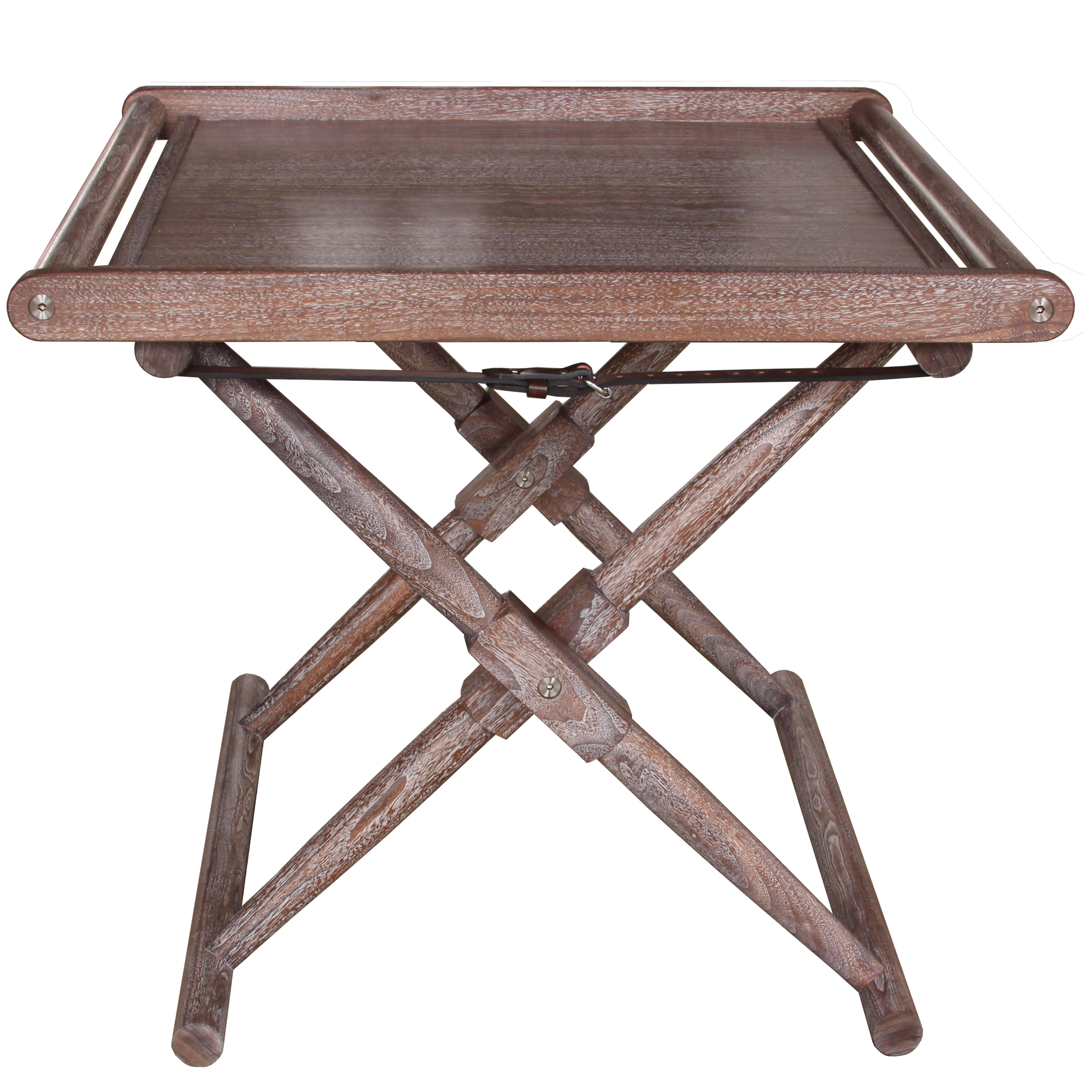 Matthiessen Tray Table in Limed Walnut - handcrafted by Richard Wrightman Design