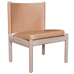 Reed Lounge Chair in Oak and Leather - handcrafted by Richard Wrightman Design