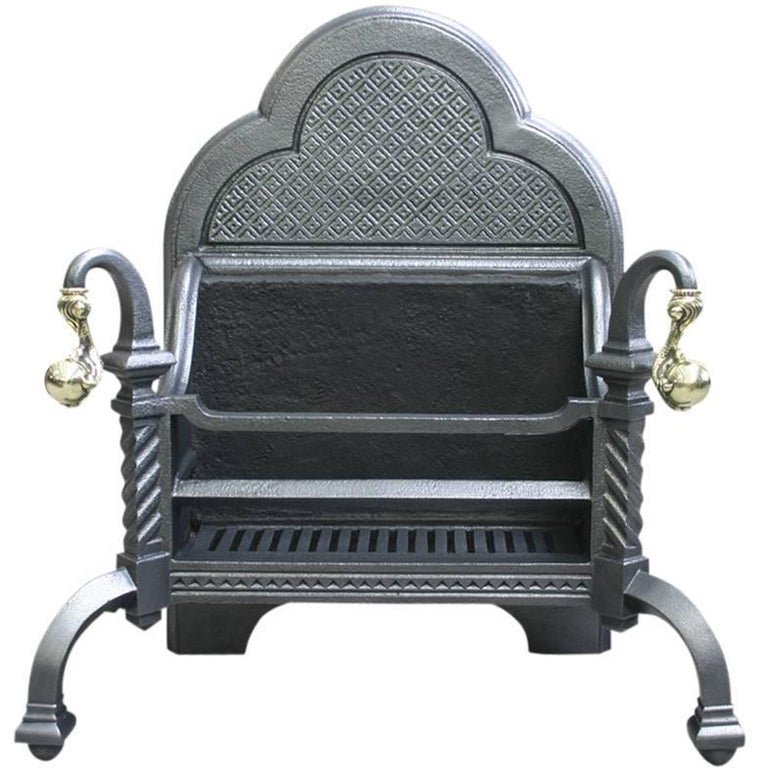 Reclaimed 19th Century Cast Iron Fire Basket For Sale at 1stDibs