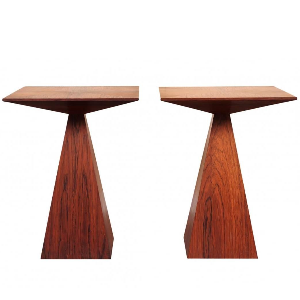 Wenge End Table Pair by Harvey Probber