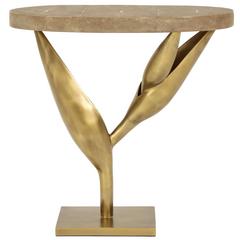 Shagreen and Bronze Side Table