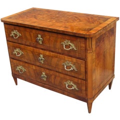 Antique Louis XVI Period Walnut Chest of Drawers Dresden Germany circa 1780
