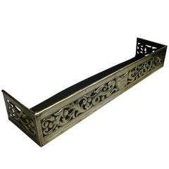 Large 19th Century Reclaimed Victorian Arts & Crafts Fretted Brass Fender 9