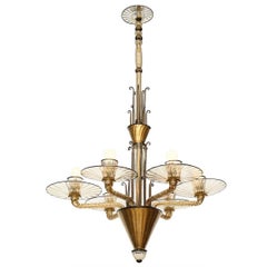 Salviati Six-Light Chandelier