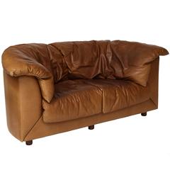 Vintage De Sede Leather Cognac Loveseat, 1970s-1980s 2