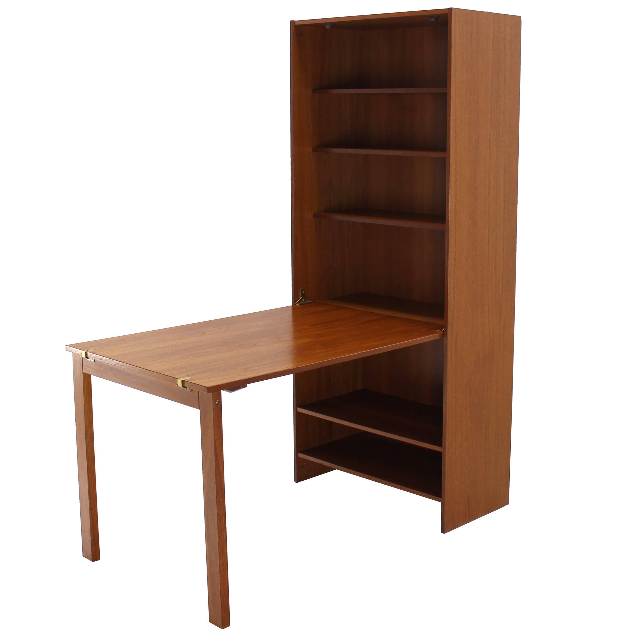 Folding Dining Table Bookcase For Sale